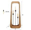 famlights Stehlampe Baila Natur E27 3-flammig Mangoholz Bild 5