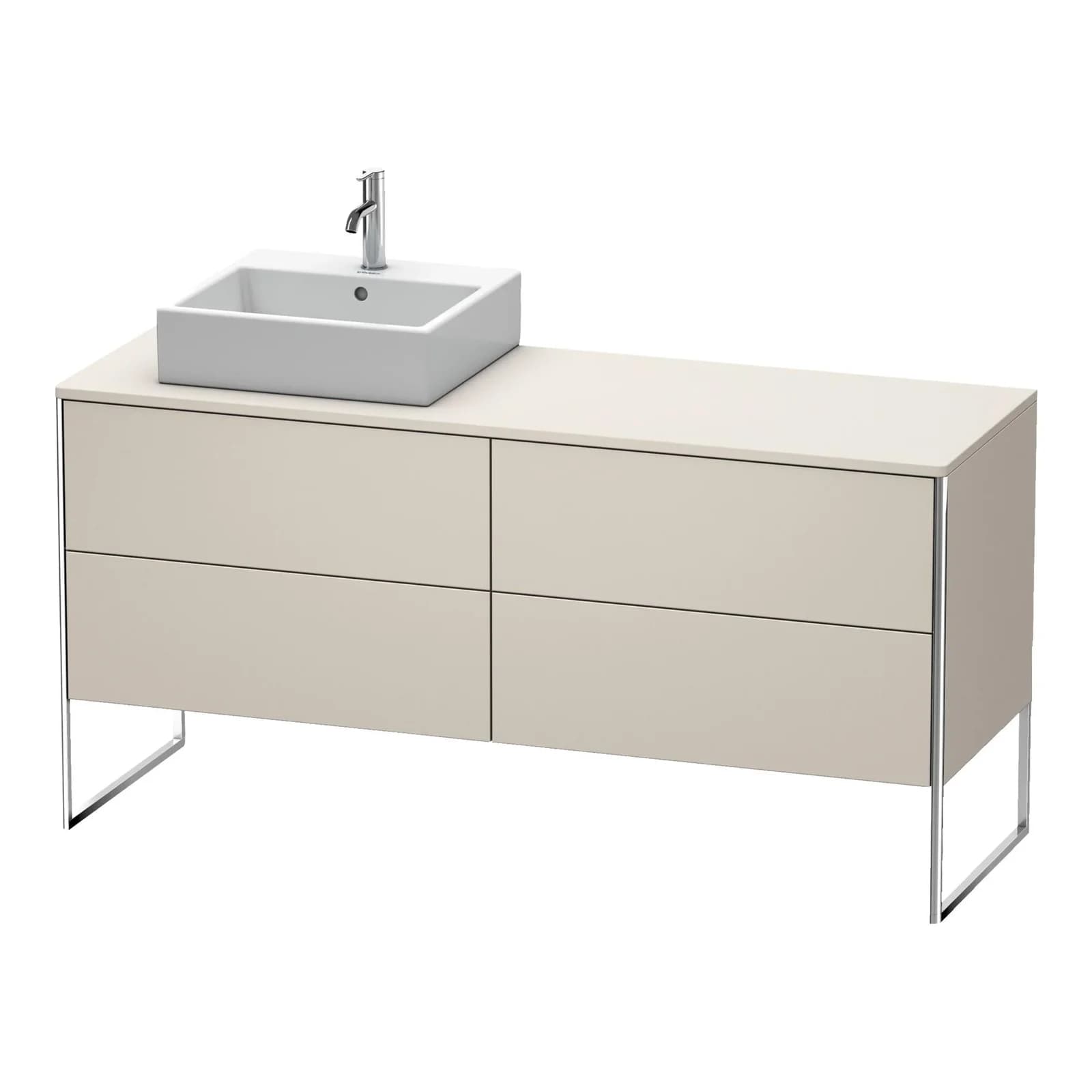 Duravit XSquare Konsolenwaschtischunterbau Taupe Supermatt