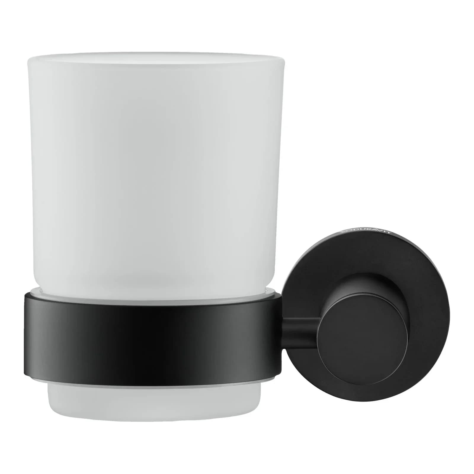 Duravit D-Code Glashalter Glas links Schwarz
