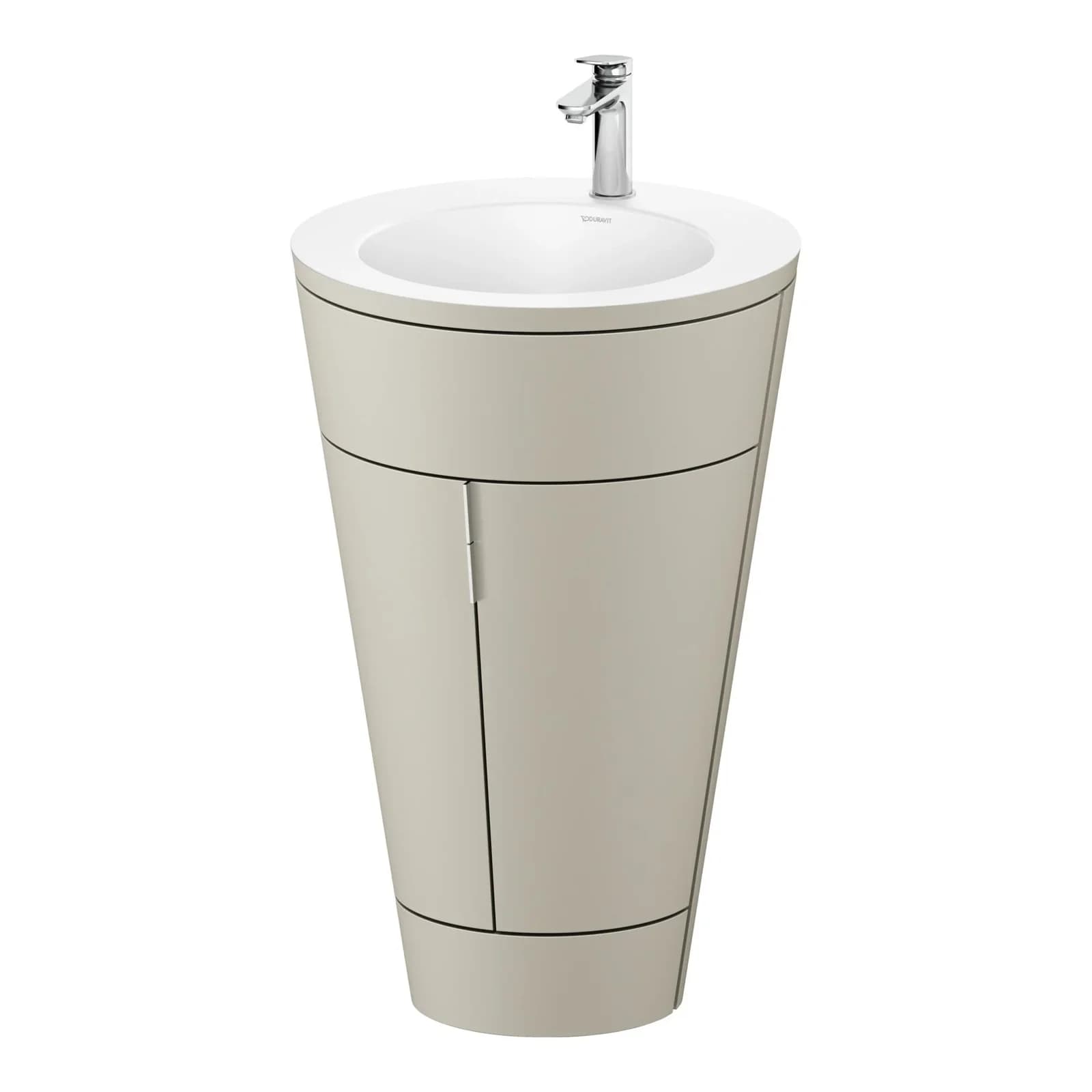Duravit Starck 1,c-bonded Set S19512O10600000 Griff Chrom Keramik Weiß Matt Taupe Seidenmatt