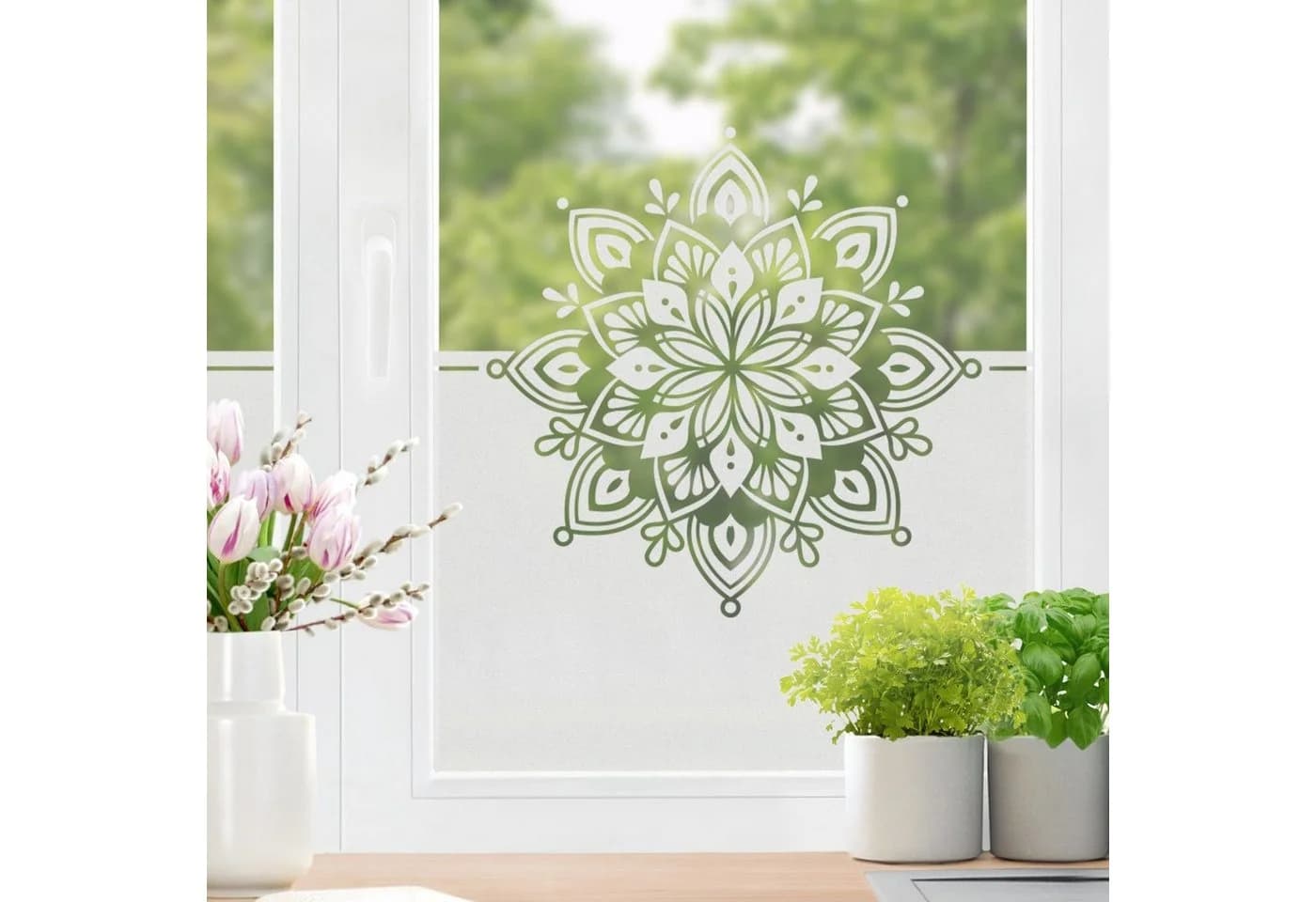 Bilderdepot24 Fensterfolie Mandala Motiv Statisch Haftend Blickdicht - Bild 3