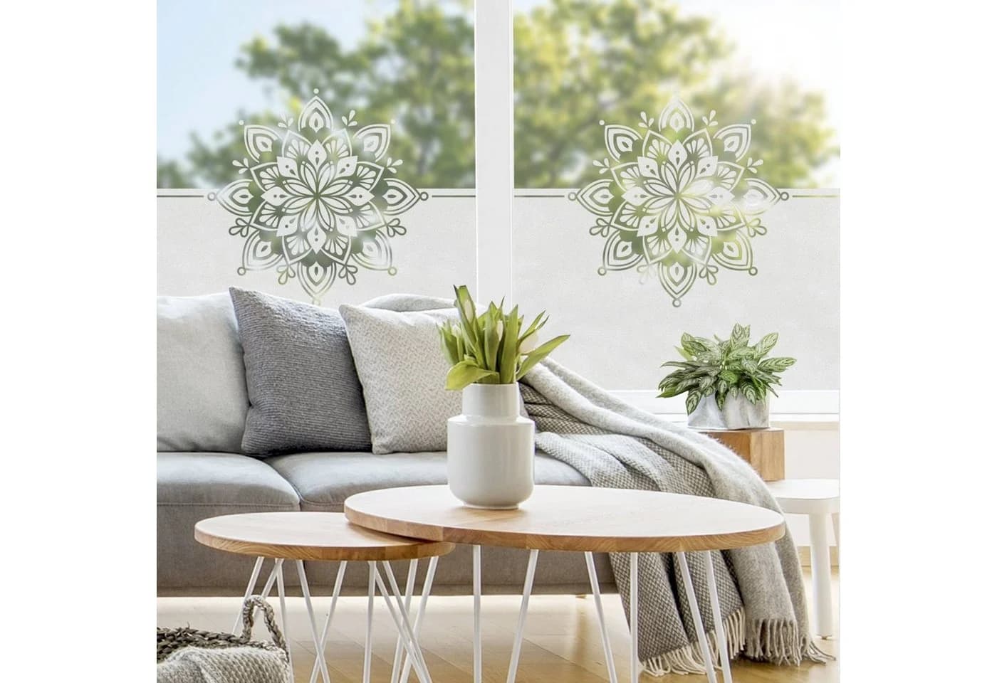 Bilderdepot24 Fensterfolie Mandala Motiv Statisch Haftend Blickdicht - Bild 5