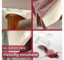 DecoHomeTextil Tischdecke Tischpolster Tischschoner Tischbelag Tischschutz Eckig Weiß Bild 3