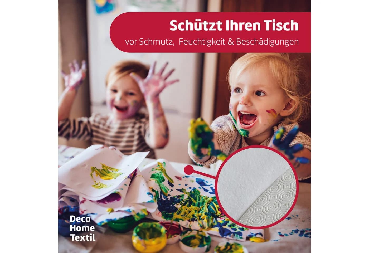 DecoHomeTextil Tischdecke Weiß Vinyl-Weichschaum Eckig - Bild 5