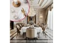 DecoHomeTextil Tischdecke Decorativo In Lino Organza Leinen Stickerei Bild 3