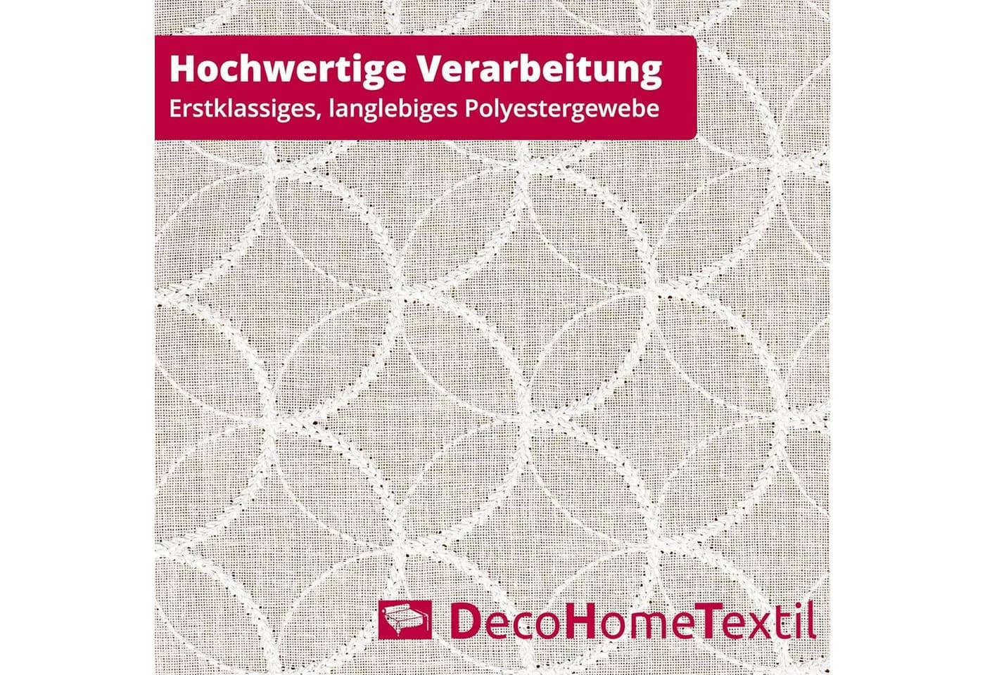 DecoHomeTextil Tischdecke Decorativo In Lino Organza Leinen Stickerei - Bild 5