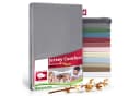 DecoHomeTextil Spannbettlaken Premium Jersey Grau 100% Baumwolle Bild 2