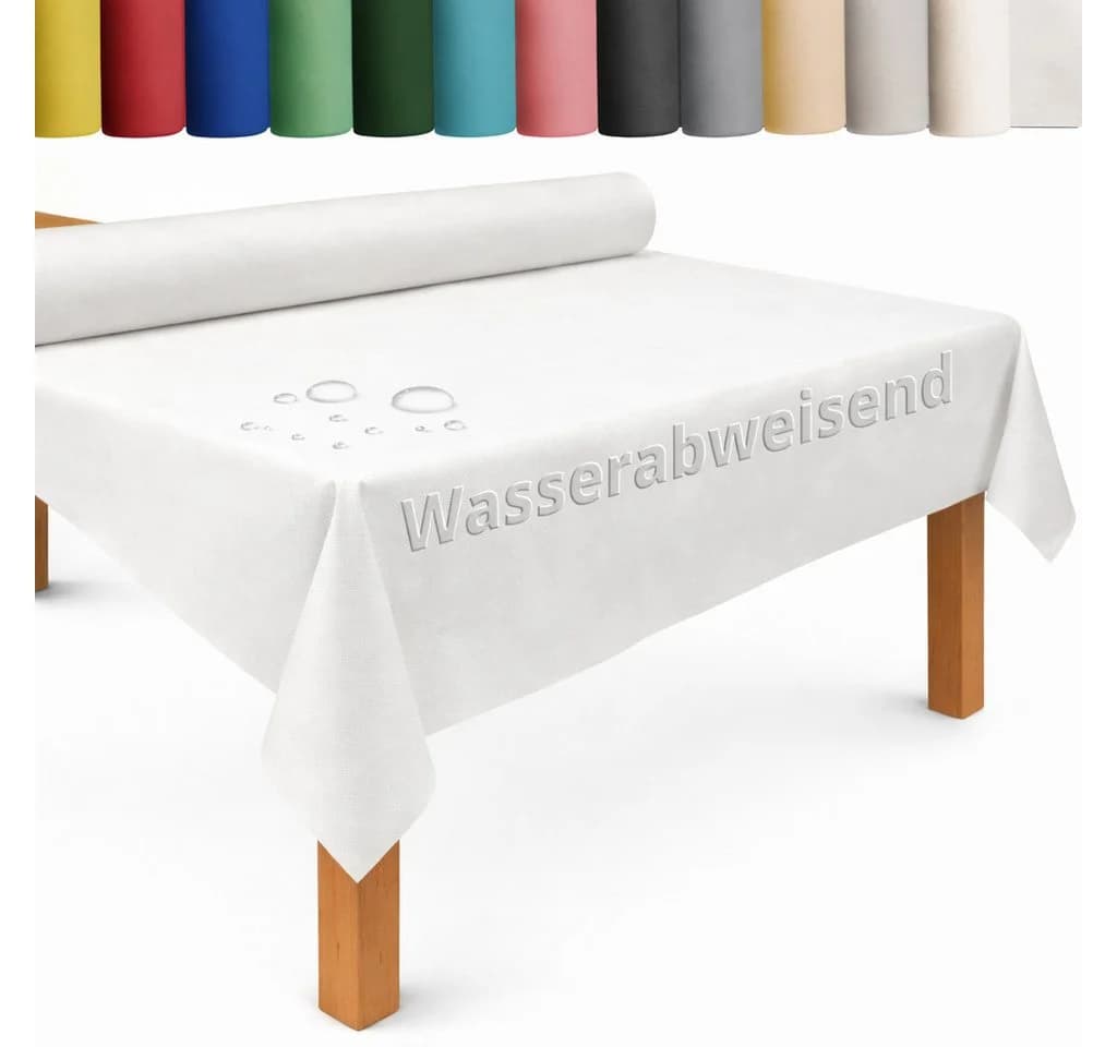 DecoHomeTextil Vlies Tischdecke Rolle Weiß Wasserabweisend - Bild 2