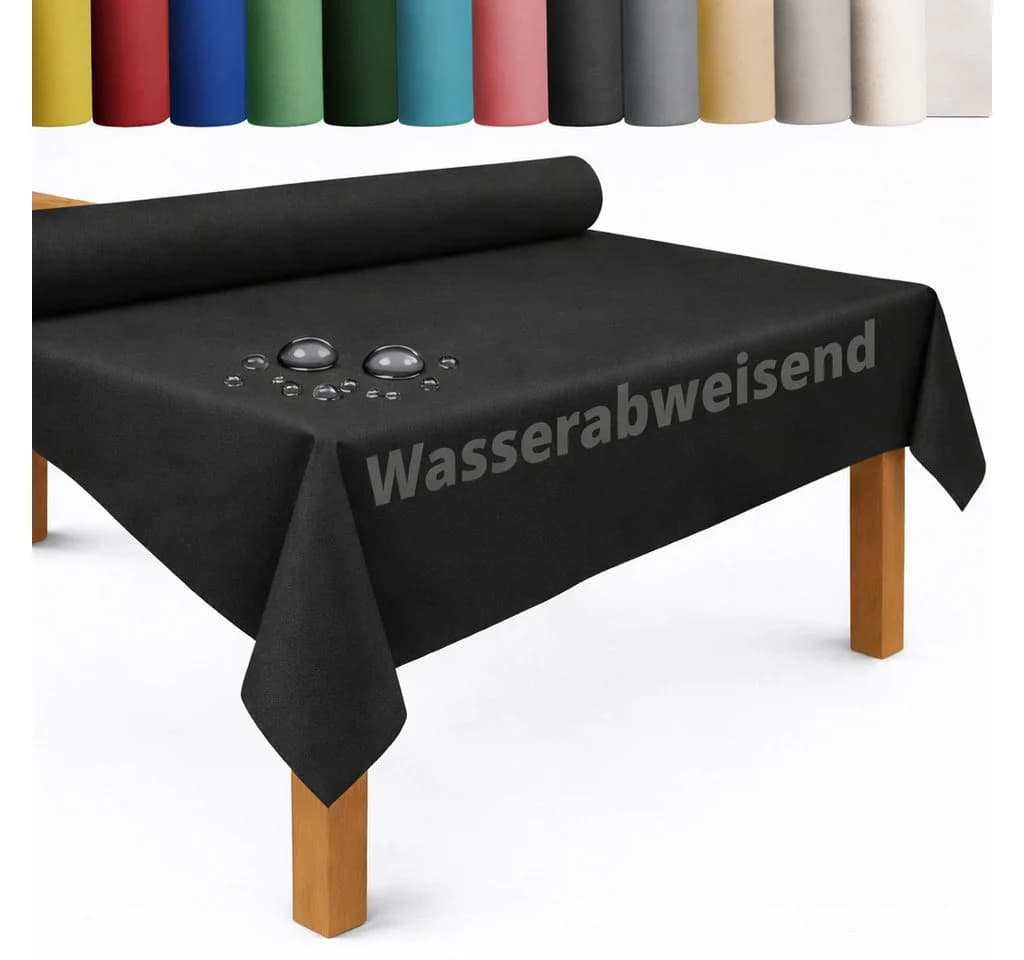DecoHomeTextil Tischdecke Rolle Vliesstoff Schwarz wasserabweisend - Bild 2