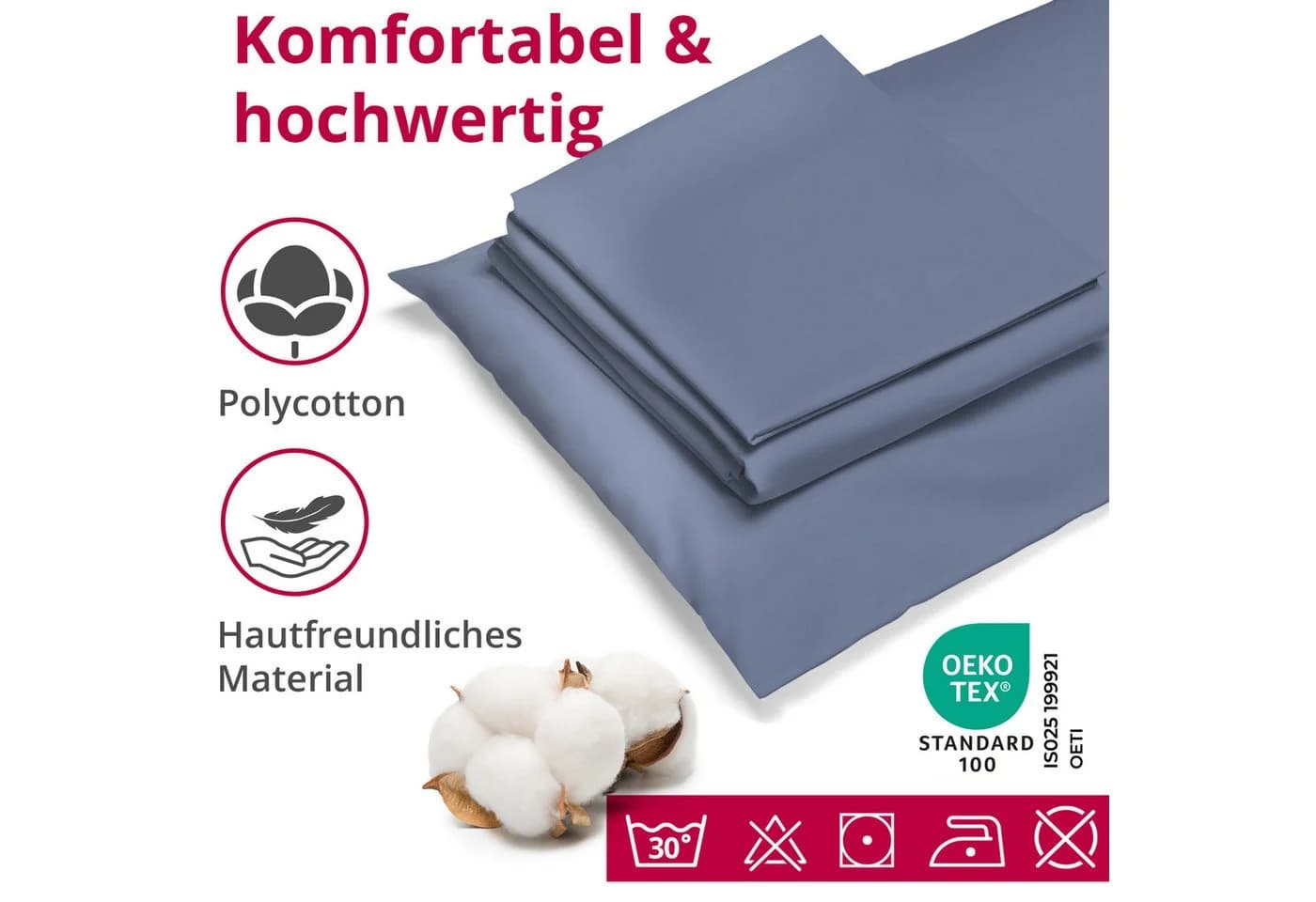 Bettwäsche aus Baumwolle und Polyester - Bild 4