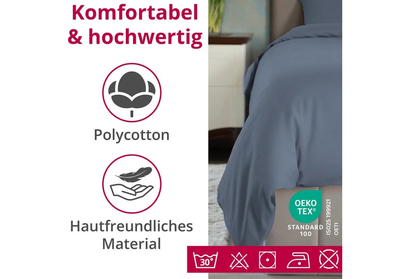 Bettwäsche aus Baumwolle und Polyester - Bild 5