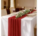 DecoHomeTextil Tischläufer Musselin Rot Faltenoptik Bild 2