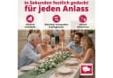 DecoHomeTextil Heimtextilmanufaktur Tischläufer Musselin Weiß Faltenoptik Bild 1