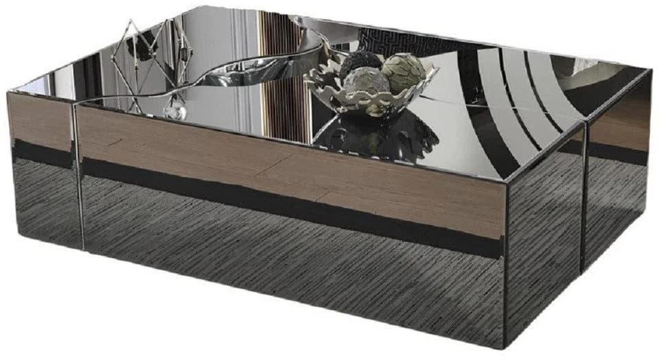 JVmoebel Couchtisch Glastisch Modern Grau