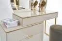 JVmoebel Schminktisch 3-tlg. mit Spiegel & Hocker Beige Modern Bild 3