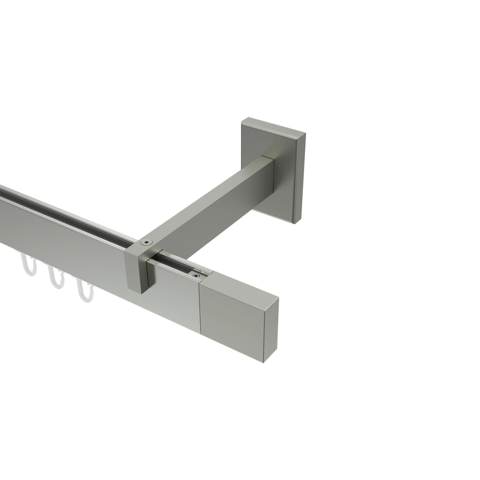 Mömax Smartline Lox Gardinenstange Innenlauf 240 cm Edelstahl-Optik