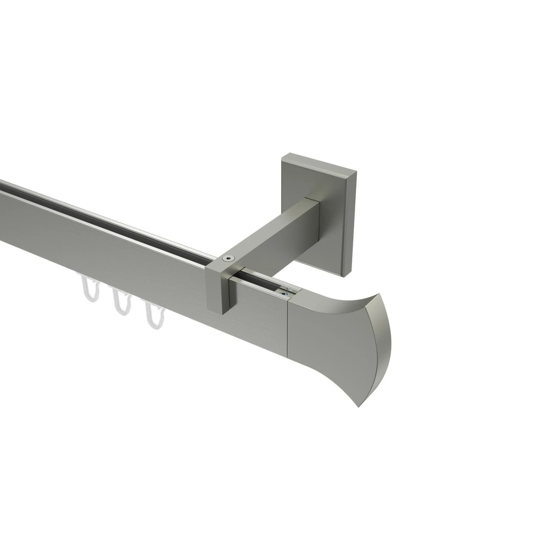Smartline Conex Gardinenstange Innenlauf 240 cm Edelstahl-Optik