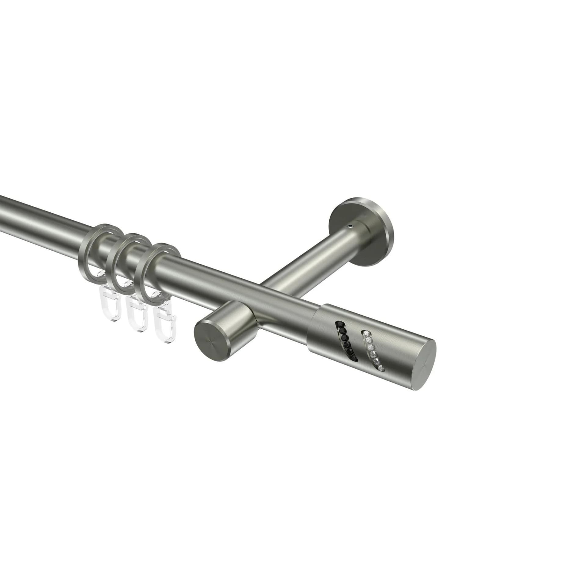GARDINENSTANGE Prestige Zoena 420 cm Edelstahl-Optik