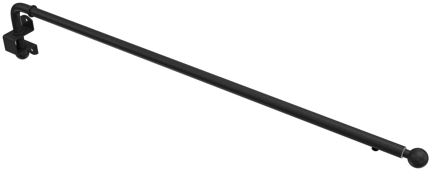INTERDECO Schwenkstange Cassina ausziehbar Wandmontage Metall Schwarz