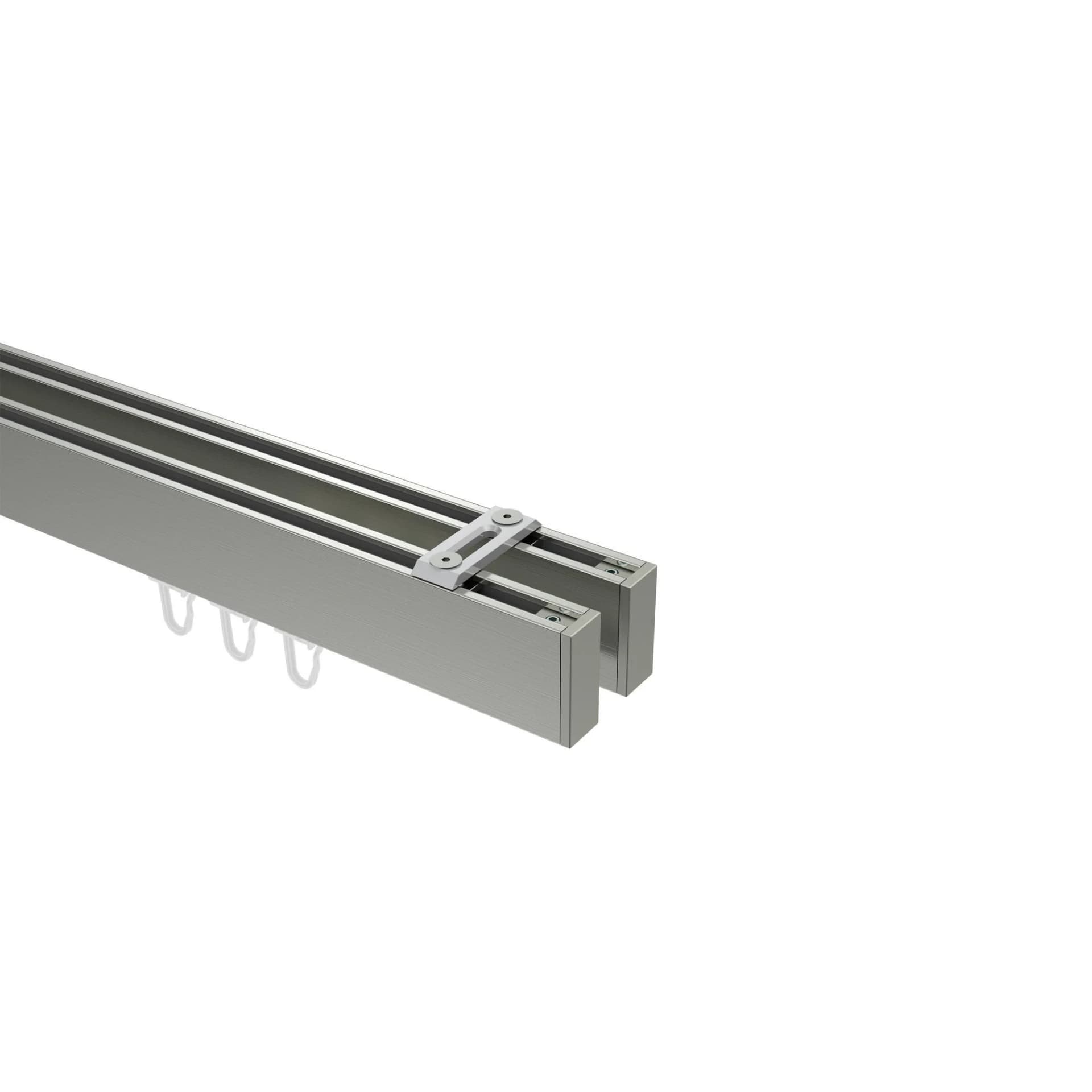 Smartline Paxo Gardinenstange Innenlauf 400 cm Edelstahl-Optik
