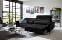 Iwaniccy Big-Sofa 2x elektr. Verstellung, 2 Kissen, Cord schwarz Bild 2