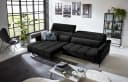 Iwaniccy Big-Sofa 2x elektr. Verstellung, 2 Kissen, Cord schwarz Bild 5