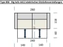 Iwaniccy Big-Sofa 2x elektr. Sitzverstellung, Cord silbergrau Bild 3