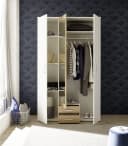 möbelando Kleiderschrank Hanau Weiß / Artisan Eiche 3 Türen 2 Schubladen Bild 4