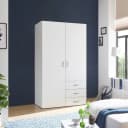 möbelando Kleiderschrank Harry Weiß mit 3 Schubladen und 2 Türen Bild 1