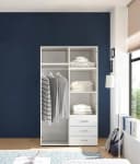 möbelando Kleiderschrank Harry Weiß mit 3 Schubladen und 2 Türen Bild 4