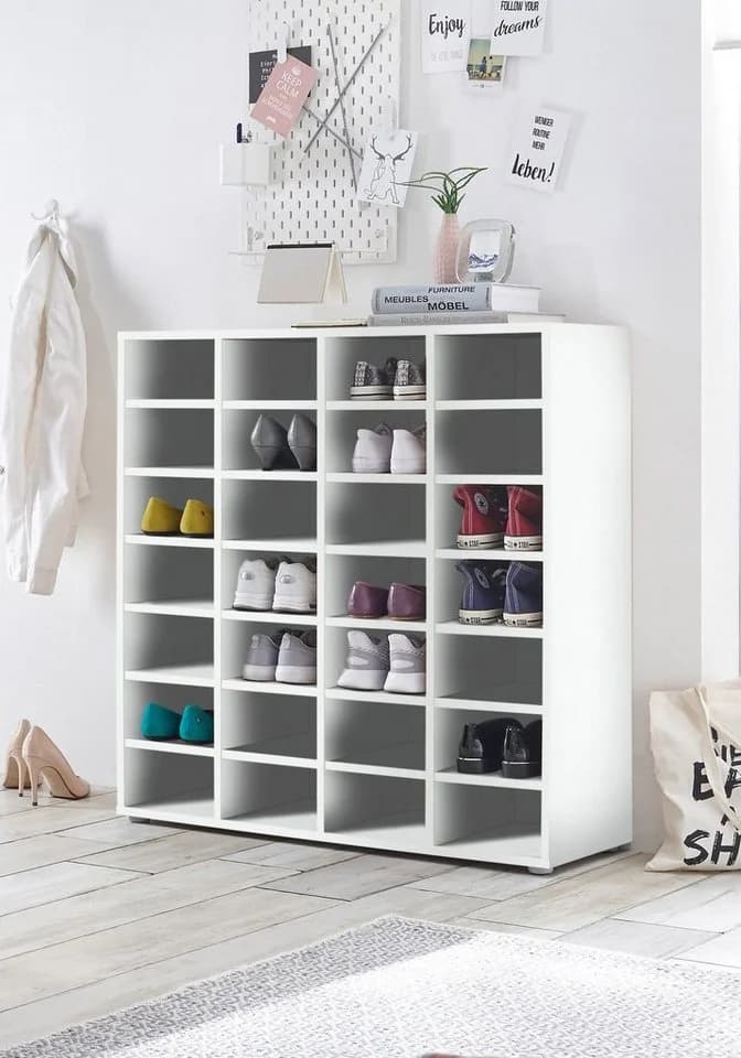 PREISBRECHER Schuhregal Boots 1 Weiß matt 24 Böden - Bild 2