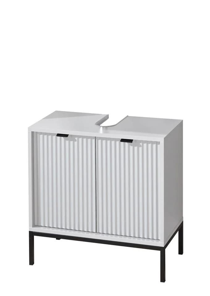 PREISBRECHER Waschbeckenunterschrank Lucera Weiß Loft-Stil - Bild 3