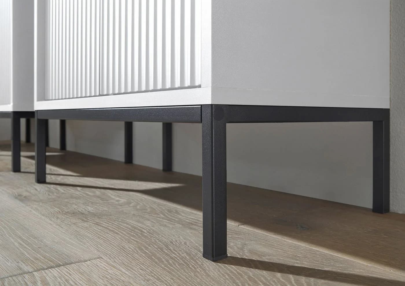 PREISBRECHER Waschbeckenunterschrank Lucera Weiß Loft-Stil - Bild 5