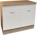 PREISBRECHER Spülenunterschrank Ailina Sonoma-Eiche Weiß Bild 1