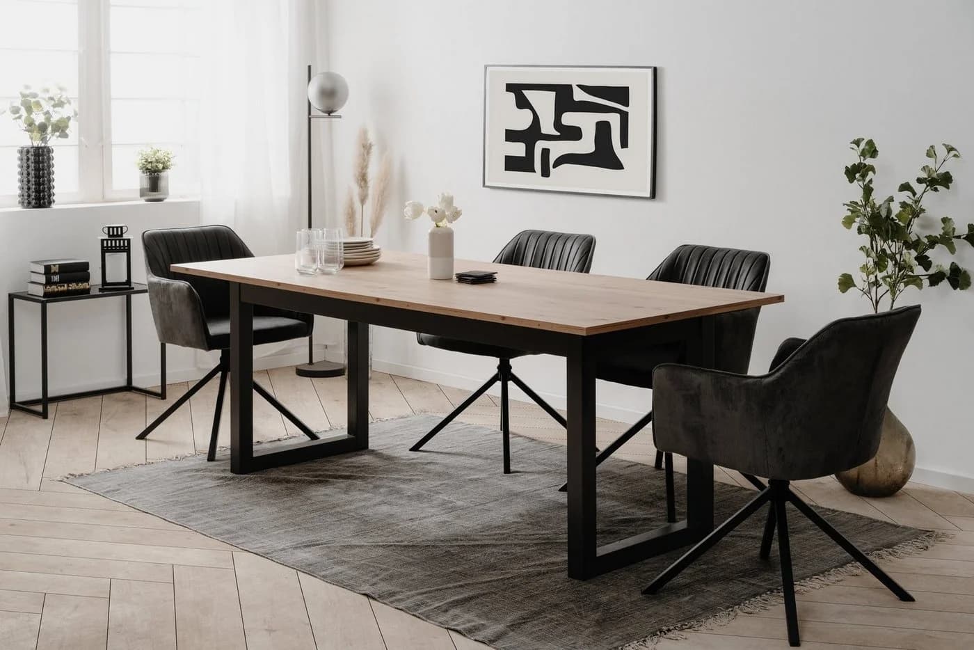 freiraum Esstisch Denver Artisan Oak Anthrazit
