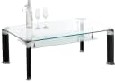 PREISBRECHER Wohnzimmertisch Alberto Glas Schwarz Modern Bild 1