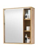PREISBRECHER Badezimmerspiegelschrank Greece Wotan Eiche Optik mit LED Bild 2