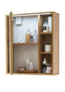 PREISBRECHER Badezimmerspiegelschrank Greece Wotan Eiche Optik mit LED Bild 3