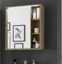 PREISBRECHER Badezimmerspiegelschrank Greece Wotan Eiche Optik mit LED Bild 4