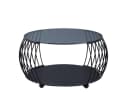 freiraum Couchtisch Shanghai Schwarz/Grau Glas Metall Bild 3