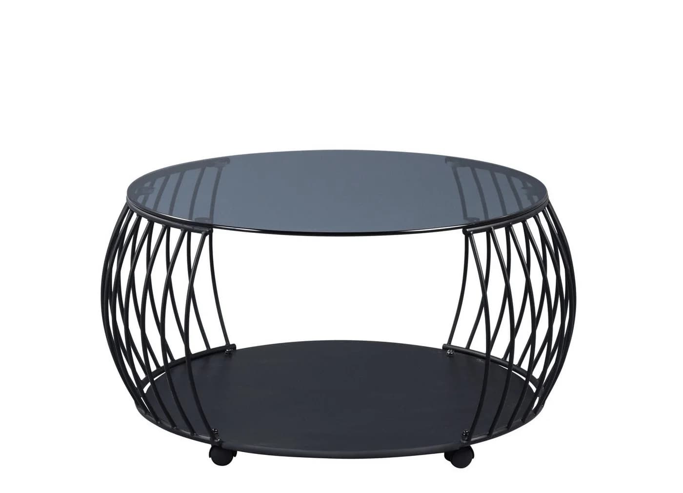 freiraum Couchtisch Shanghai Schwarz/Grau Glas Metall - Bild 3