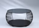 freiraum Couchtisch Shanghai Schwarz/Grau Glas Metall Bild 4