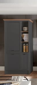 PREISBRECHER Küchenhochschrank Jasmin Anthrazit Eiche Artisan Bild 2