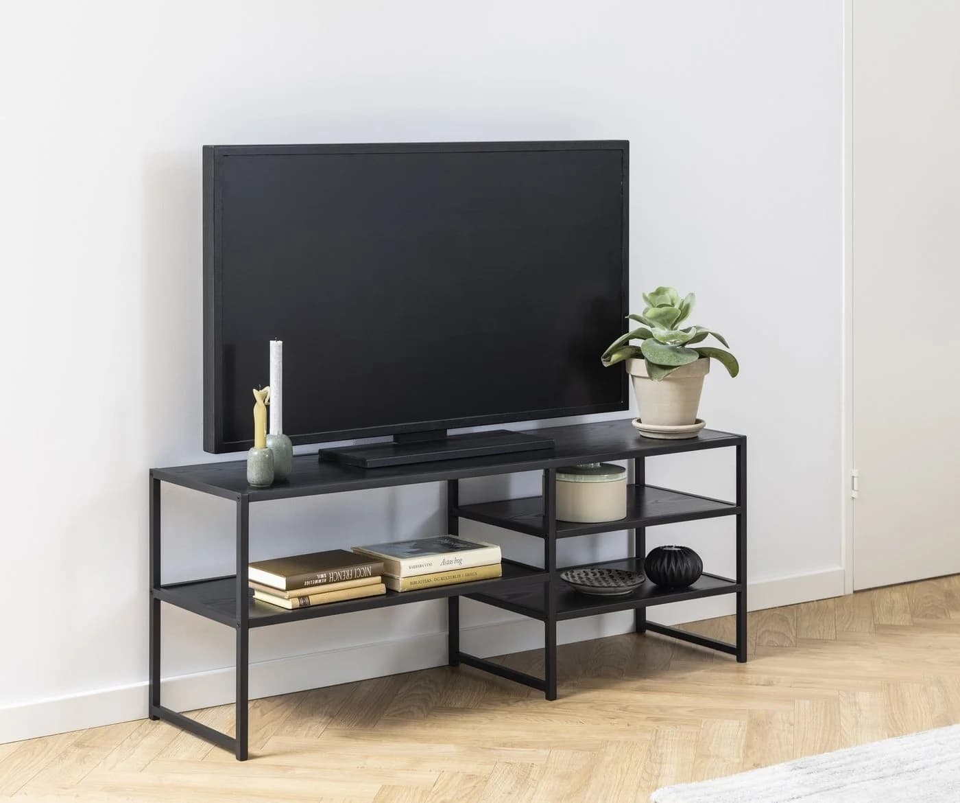 freiraum TV-Regal Seaford Schwarz Esche Stahl Modern - Bild 2