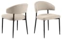 freiraum Polsterstuhl Edina 2er-Set Beige Polyester,Stahl Bild 2