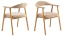 freiraum Holzstuhl Addi 2er-Set Beige Massivholz Bild 2