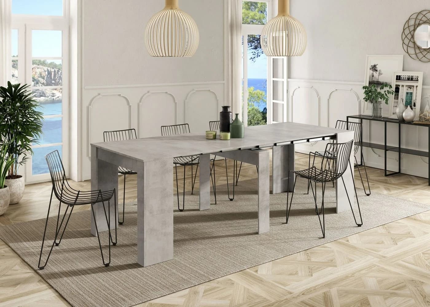freiraum Kulissen-Esstisch EXTENSIBLE Grau Ausziehbar - Bild 3