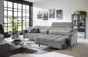 freiraum Big-Sofa Wolve 2x Elektrische Sitzverstellung Cord Silbergrau Bild 5