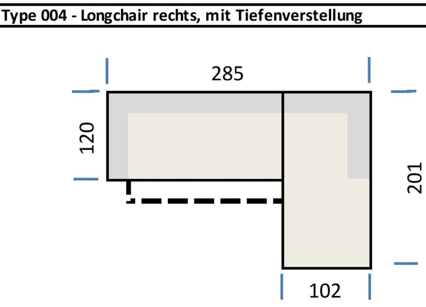 freiraum Wohnlandschaft Starlett mit elektr. Sitztiefenverstellung grau - Bild 4