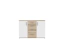 freiraum Sideboard IKOLI 2 Türen 4 Schübe Sonoma Eiche Weiß Bild 2